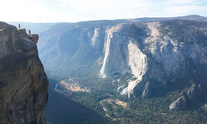 In this Thursday, Sept. 27, 2018 file photo, an unidentified couple gets married at Taft Point in California's Yosemite National Park. (AP)