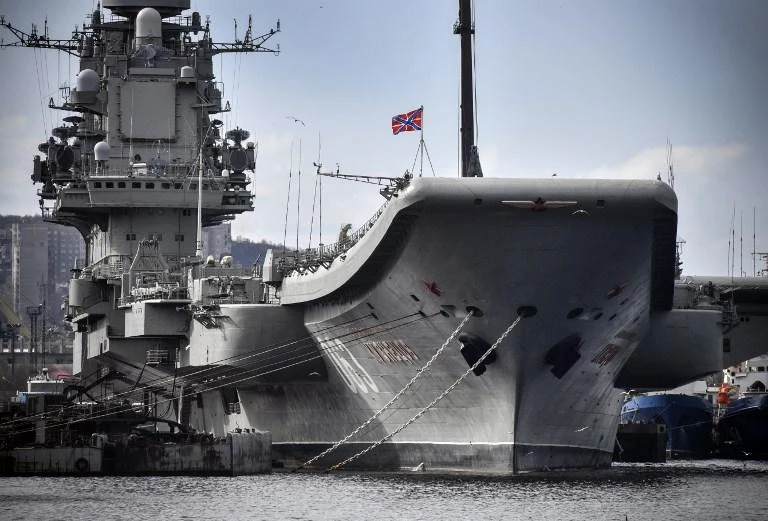 Four people were injured and one person is missing after the accident involving the Admiral Kuznetsov at the PD-50 floating dock. (AFP)