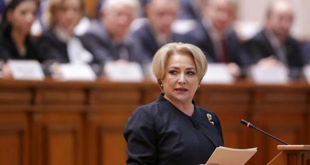 New Romanian prime minister Viorica Dancila in the parliament in Bucharest on Monday. (Reuters)