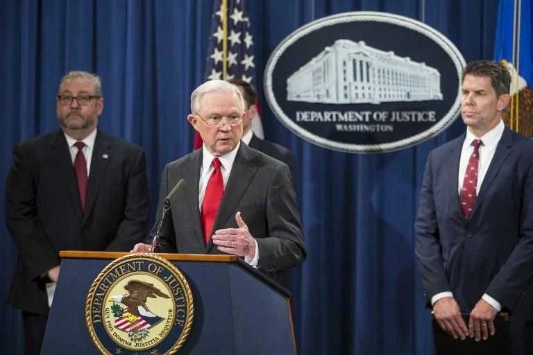 US Attorney General Jeff Sessions accused Chinese and Taiwanese companies of stealing an estimated $8.75 billion worth of know-how from semiconductor giant Micron. (AFP)