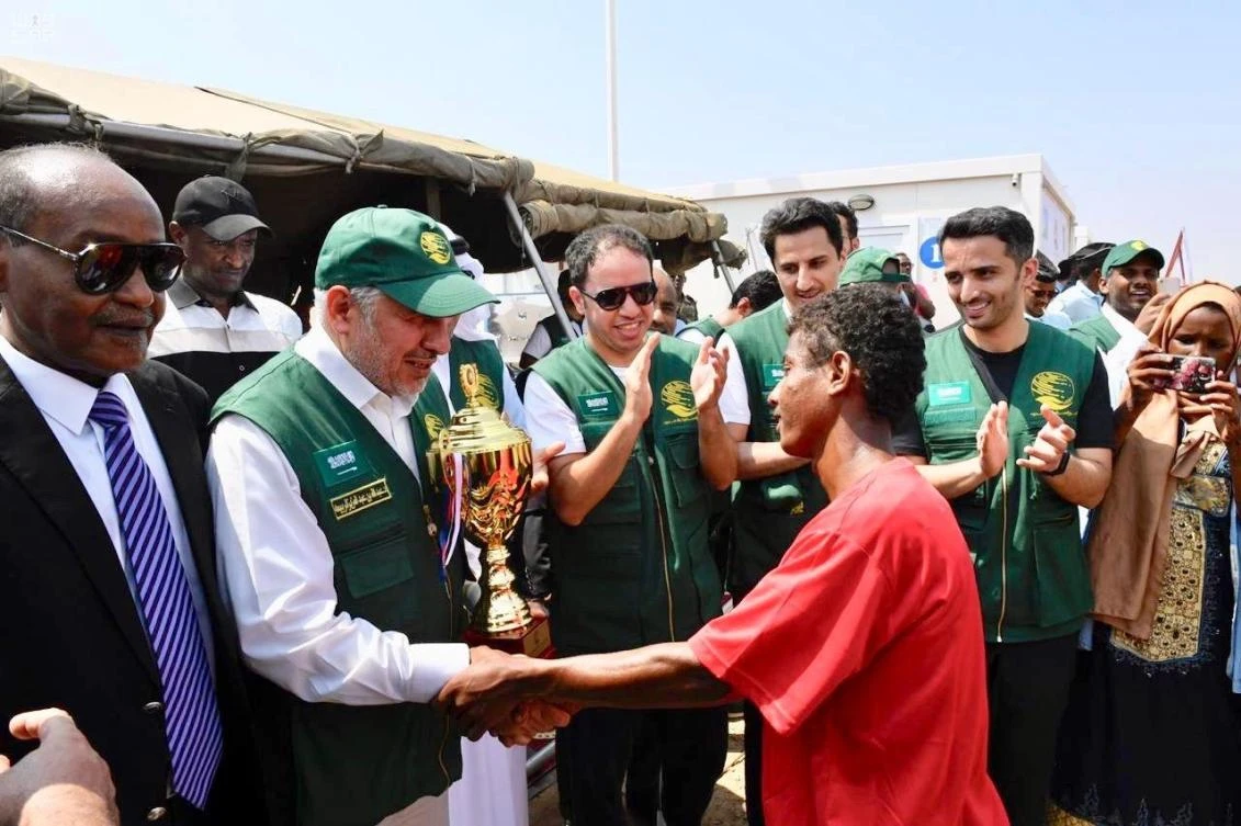 Dr. Abdullah Al-Rabeeah, supervisor general of KSRelief, inaugurated the village in the Obock region. (SPA)