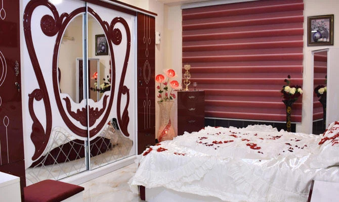 A room of the Rose Plaza Hotel is pictured in Ramadi, the capital of Iraq's Anbar province on October 3, 2018. (AFP)