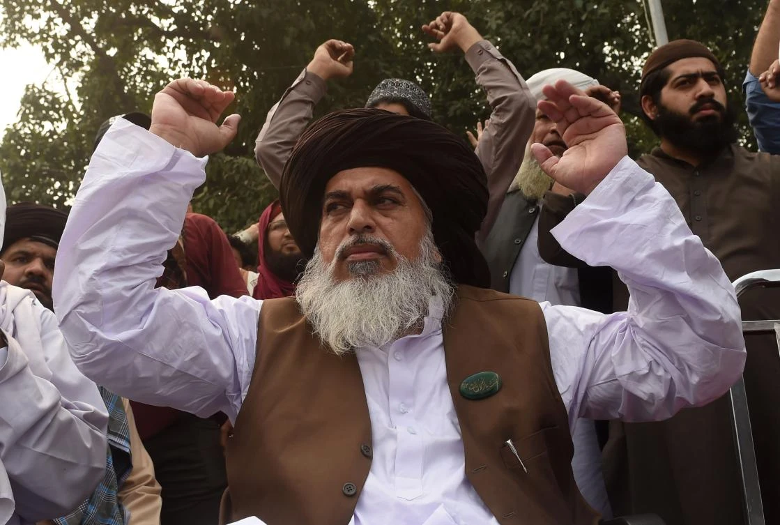 Cleric Khadim Hussain Rizvi’s Tehreek-e-Labbaik (TLP) party blocked off roads in Pakistan’s biggest for three days last week and threatened the Supreme Court judges who acquitted Asia Bibi. (AFP)
