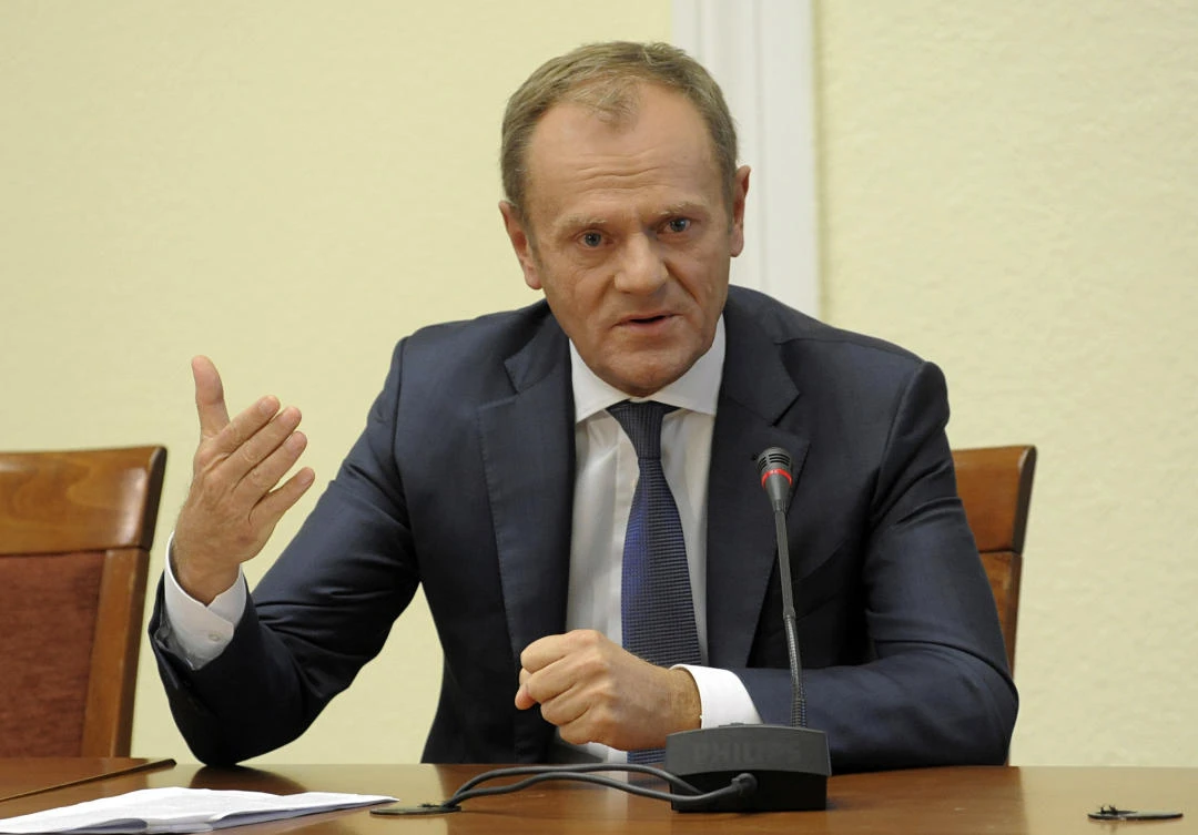 Donald Tusk testifies before a parliamentary commission investigating a pyramid scheme that cheated thousands of Poles out of their savings during Tusk’s time as Poland’s PM. (AP Photo)