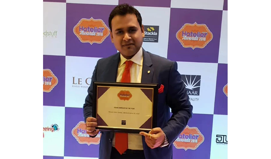 Nelson Gomes, marketing manager at InterContinental Al-Jubail, has been named as the “Young Hotelier of the Year” during the recently concluded 14th Hotelier Middle East Awards, held on Oct. 24 at Le Méridien Dubai Hotel and Conference Centre. Gomes was recognized by the judges’ panel for his achievements within a short span of time and for being consistent. “This is the third time that the InterContinental Al-Jubail hotel has been recognized at this prestigious awards,” said Fahad Al-Sayegh, general manager of the hotel. The award aims to reward the often-unrecognized individuals that make the region’s hotels some of the very best in the world. This year, the awards ceremony was inspired by Indian cinema, making it a night of vibrant colors, filled with tastes and sounds of the Indian culture. Guests were encouraged to dress in traditional Indian wear.