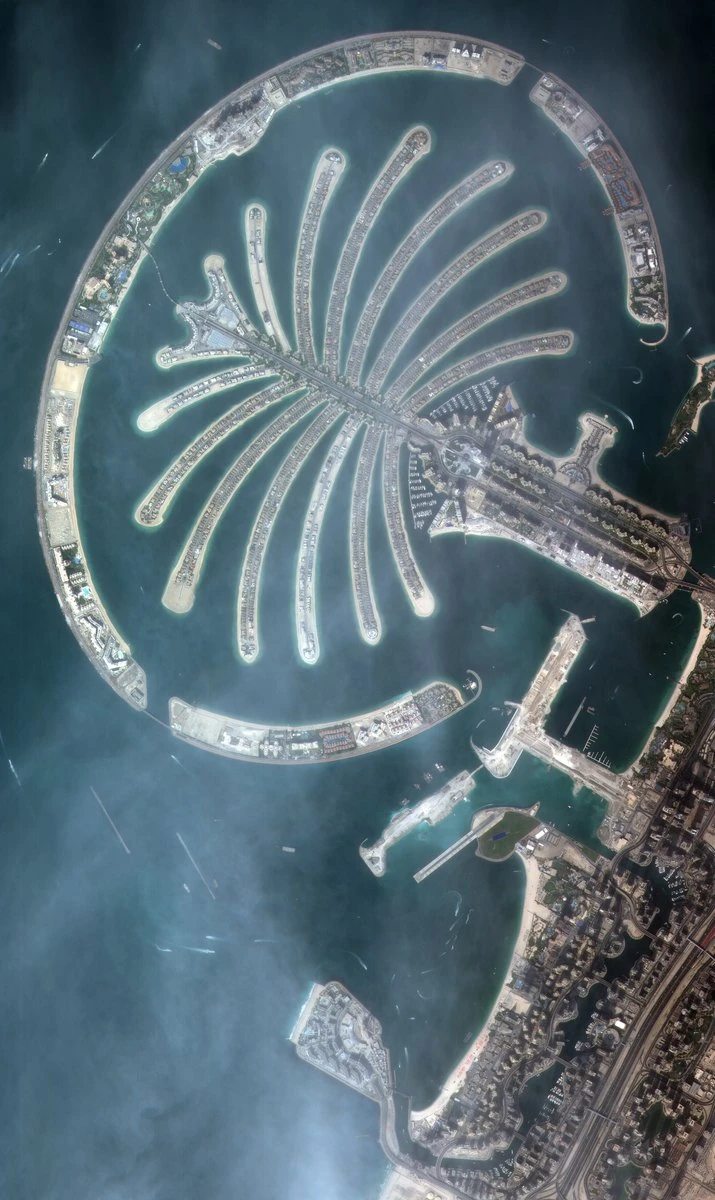 UAE reveals first image taken by Emirati-built KhalifaSat of Dubai icon