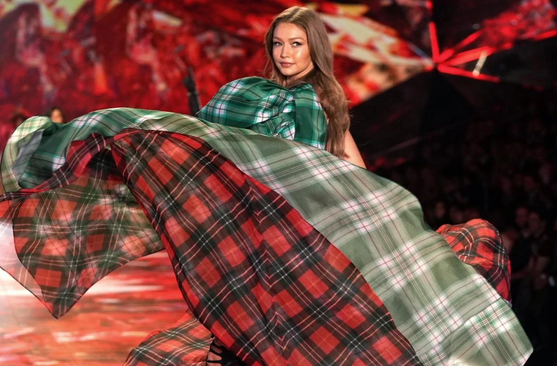 Gigi Hadid walked the runway during the show. (AFP)