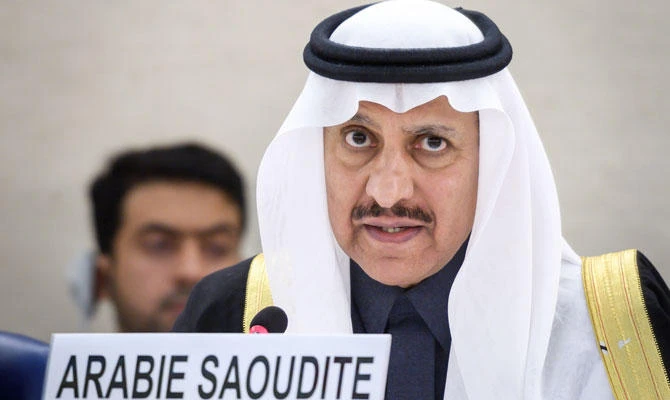 Al-Aiban thanked the president of the Human Rights Council for his efforts to make the work of the council a success. (AFP)