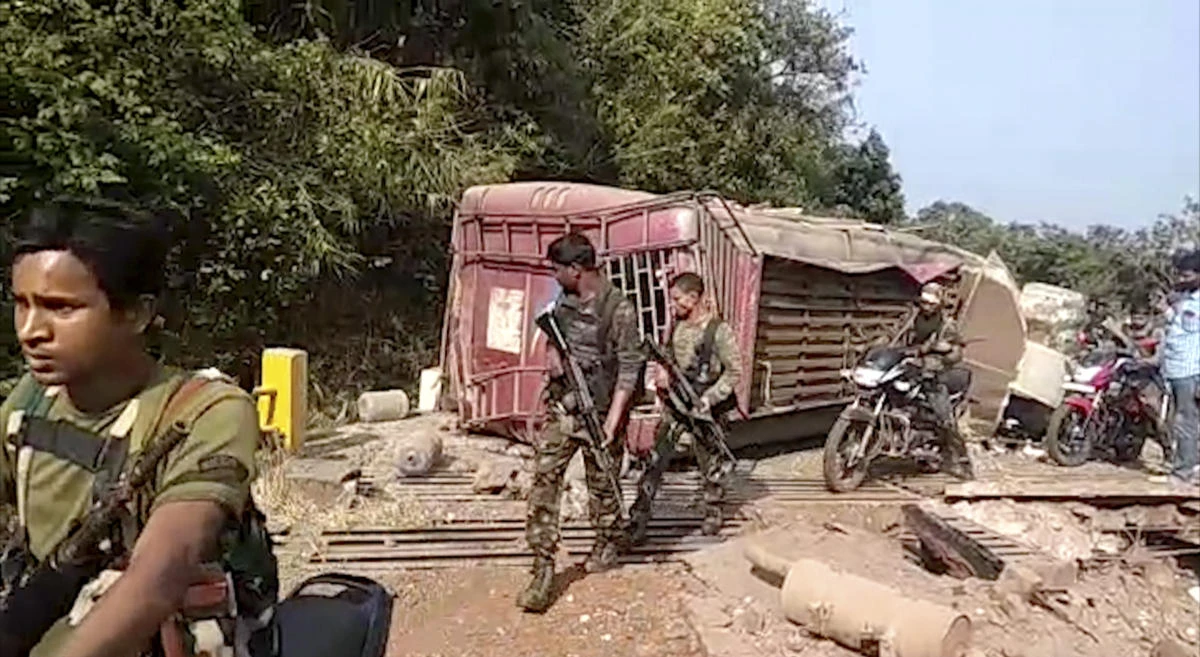 Rebels previously blew up a bus in Chhattisgarh state, killing three civilians and the a paramilitary soldier. (AP)