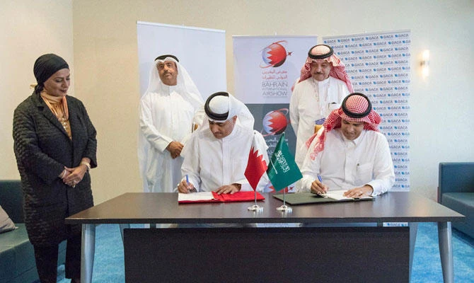 The agreement was signed by Minister of Transport Dr. Nabil Al-Amoudi and Bahraini Minister of Transportation and Telecommunications Kamal Mohammed. (SPA)