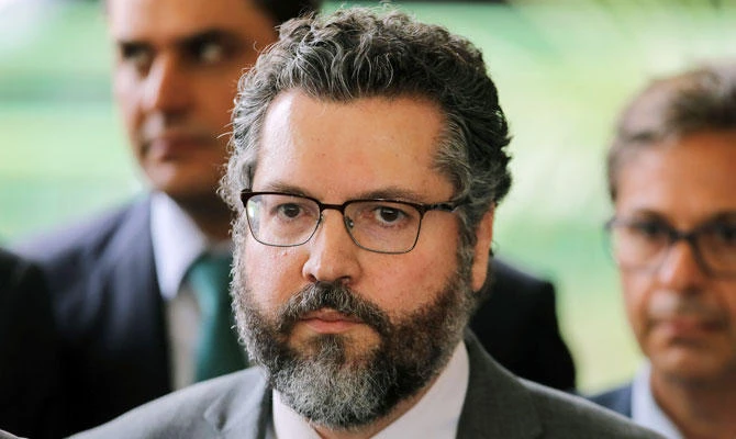 Brazilian diplomat Ernesto Araujo, who was appointed by Brazilian President-elect Jair Bolsonaro as Foreign Minister, is pictured at the headquarters of the transitional government in Brasilia, on November 14, 2018. (AFP)