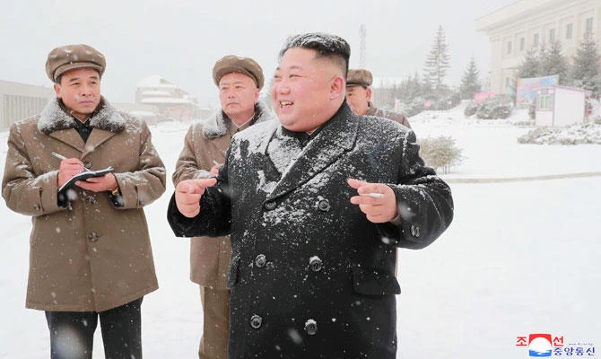 North Korean leader Kim Jong Un inspects Samjiyon County, in this undated photo released on October 30, 2018 by North Korea's Korean Central News Agency (KCNA). (REUTERS)