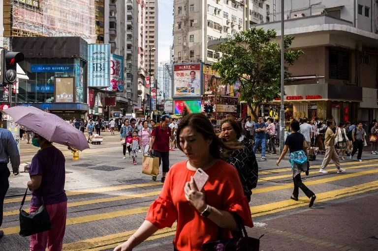 Hong Kong’s economy expanded by 2.9 percent over a year earlier, down from the previous quarter’s 3.5 percent. (AFP)