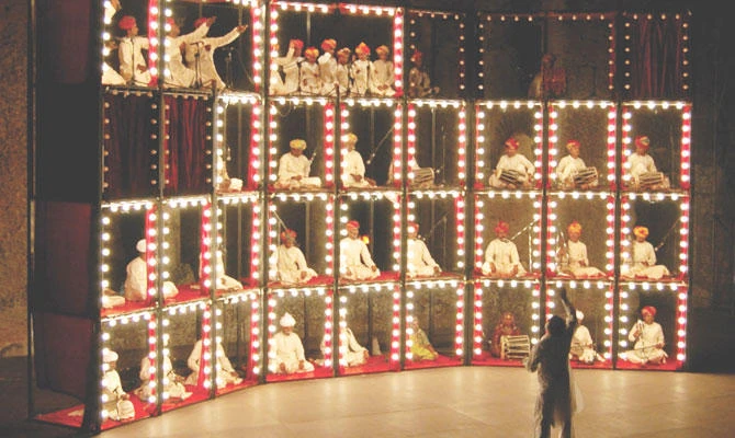 Ithra takes visitors to the magical world of Manganiyar, an Indian folk music, in Dhahran on Wednesday. (Photo/Supplied)