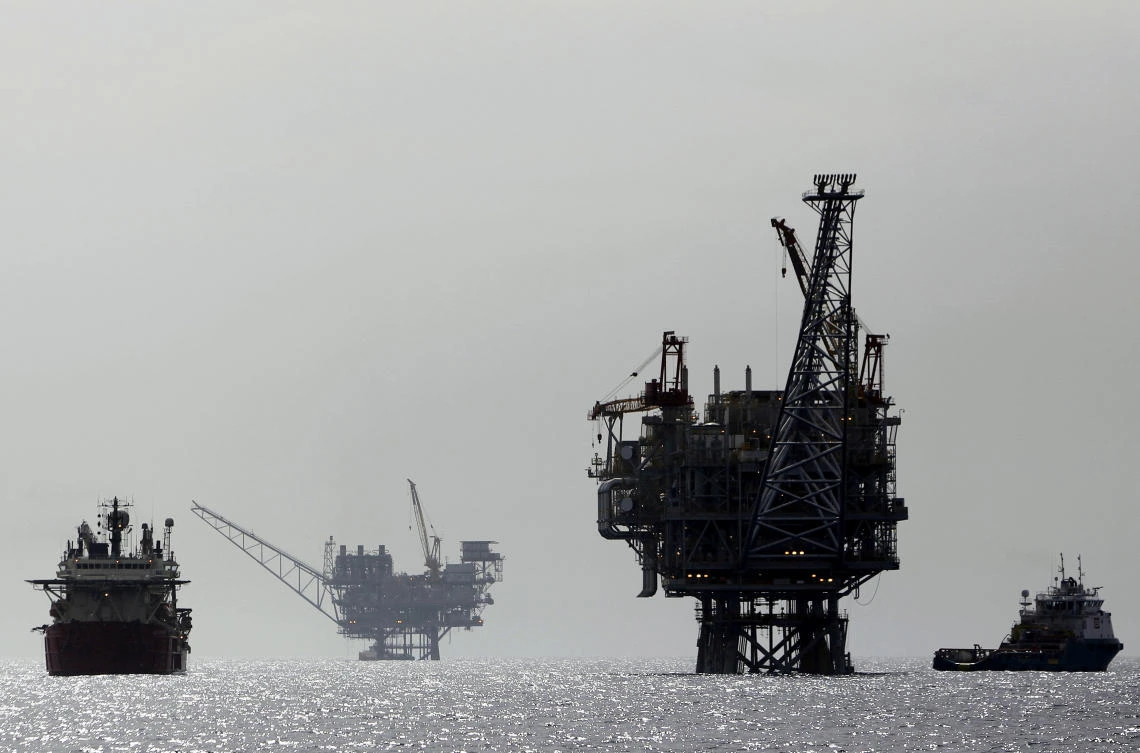 Gas platform in the Mediterranean. (File/Reuters)