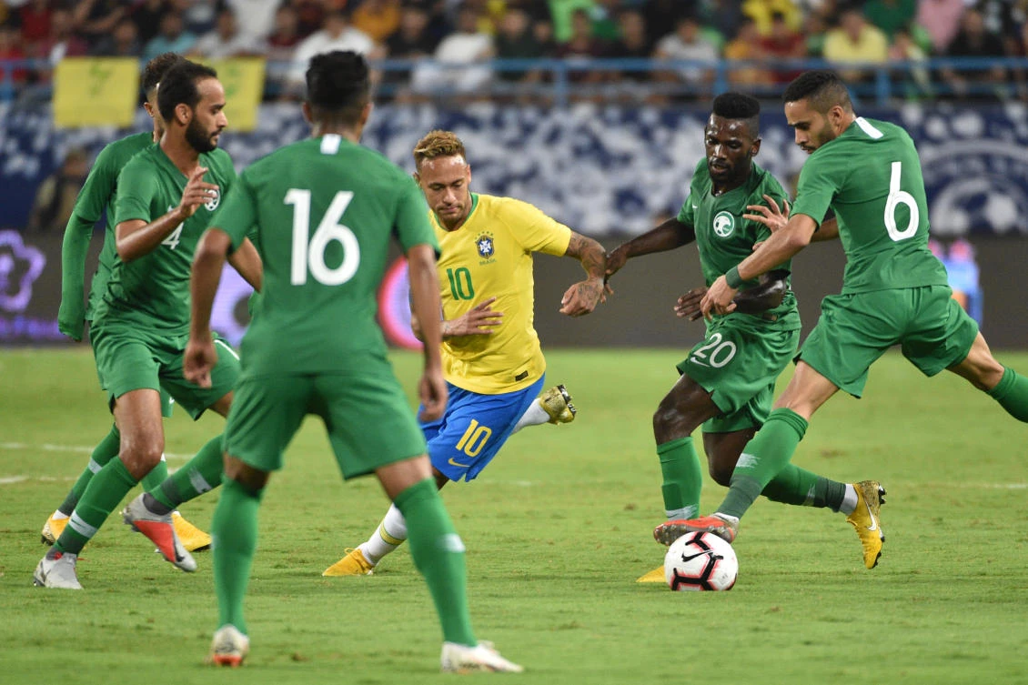 Saudi Arabia have ratcheted up their preparations for the Asian Cup in January, having faced Neymar’s Brazil in a friendly last month. (AFP)