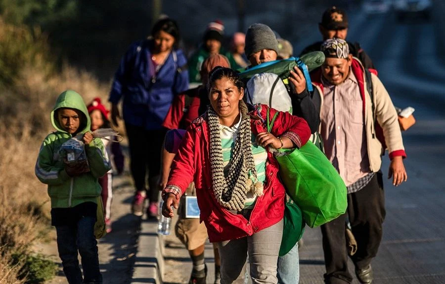 Thousands of Central Americans are traveling in caravans toward the US border to escape violence and poverty at home. (AFP)