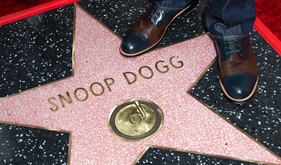 Snoop Dogg received a star on the Walk of Fame. (AFP)