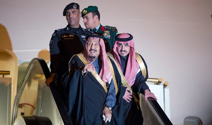 King Salman arrived in Al-Jouf on Tuesday. (SPA)