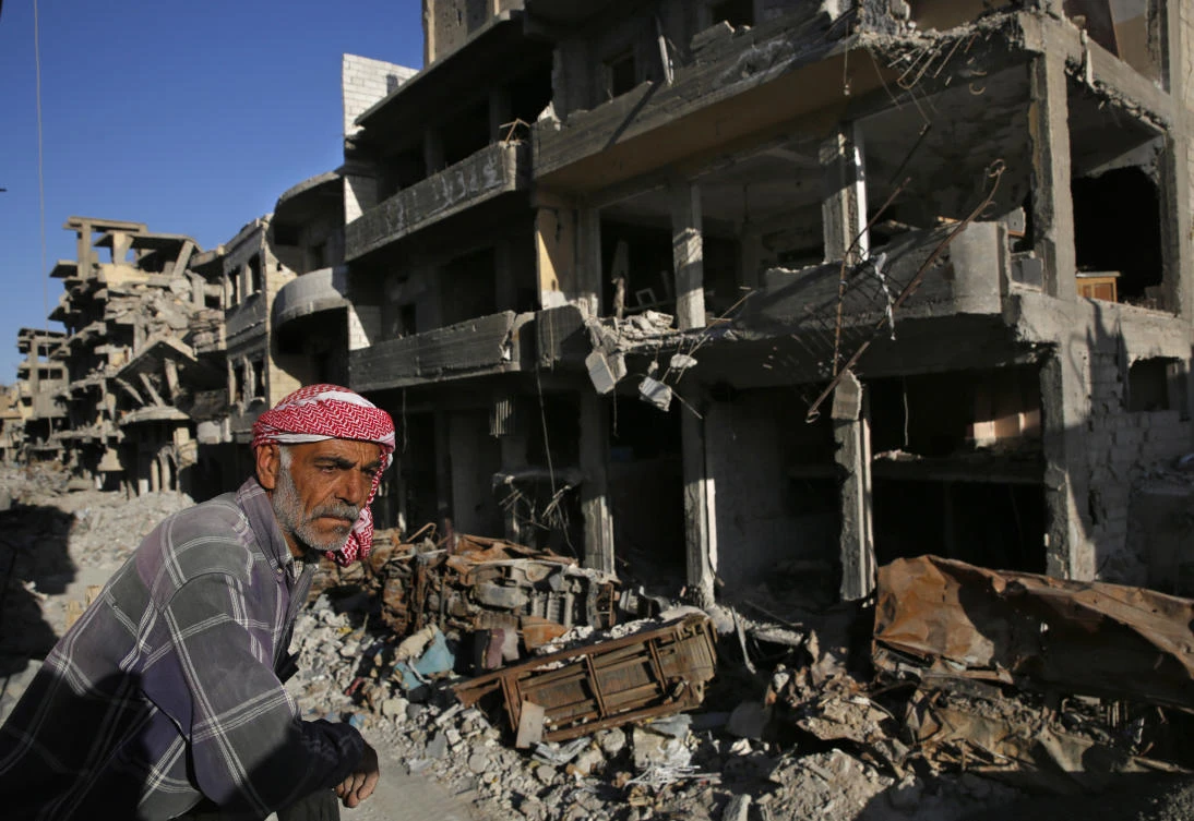 The UN estimates that more than 10,000 buildings in Raqqa were destroyed – or 80 percent of the city. (AP)