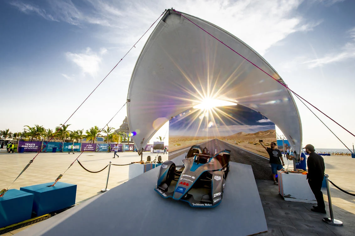 After attracting more than 6,000 people in Khobar two weeks ago, the ‘Road to Ad Diriyah’ is ready to show the people of Jeddah the excitement of Formula E (General Sports Authority)