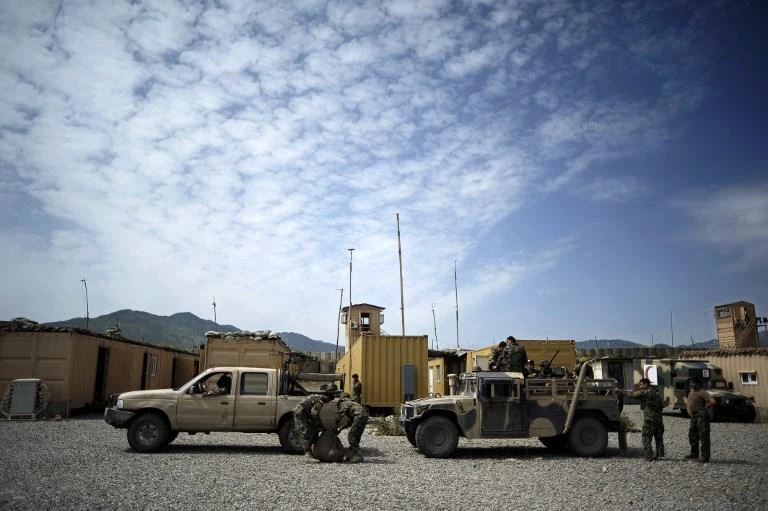 Soldiers of the Afghan National Army prepare for the departure of their convoy at the base in Narizah in Khost province in this photo on August 14, 2012. (AFP)
