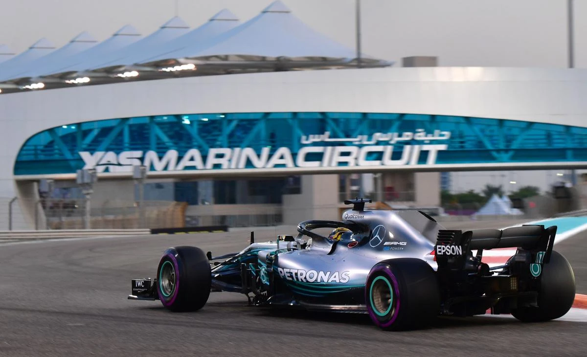 Mercedes' Lewis Hamilton will be on pole position for the Abu Dhabi Grand Prix on Sunday. (AFP)
