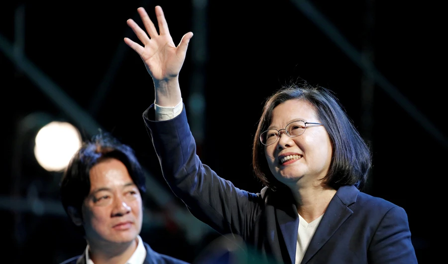 Tsai said the DPP would reflect on the defeat, but she vowed to press on. (Reuters)