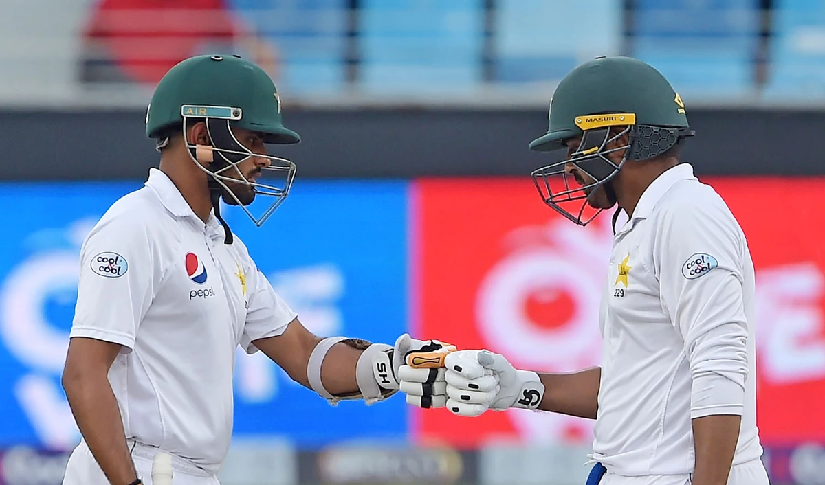 Pakistan post big total after Haris, Babar notch hundreds