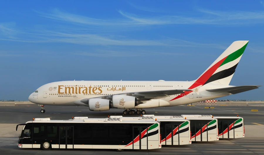 These new dedicated buses will ferry Emirates’ passengers between the terminals and its aircraft at remote stands.