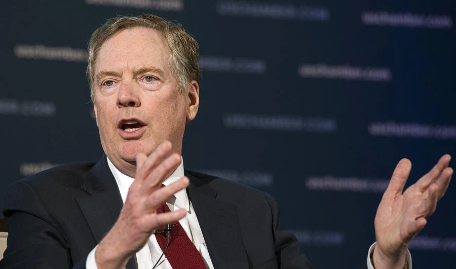 In this May 1, 2018, file photo, US Trade Representative Robert Lighthizer speaks at the 9th China Business Conference at the US Chamber of Commerce in Washington.
(AP Photo/Cliff Owen, File)