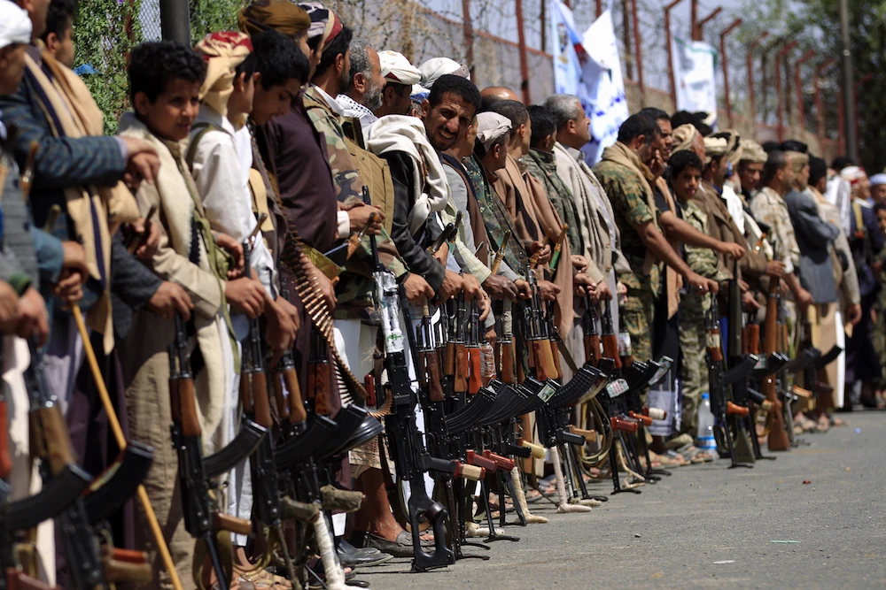 Brian Hook said the US had fresh evidence of Iranian weapons supplied to its proxies in the region, including the Houthis. (File photo/AFP)
