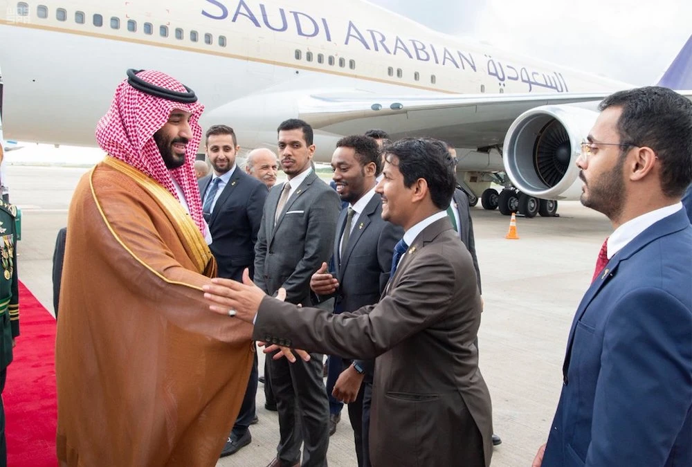 Crown Prince Mohammed bin Salman arrives in Argentina for the G20. (SPA)