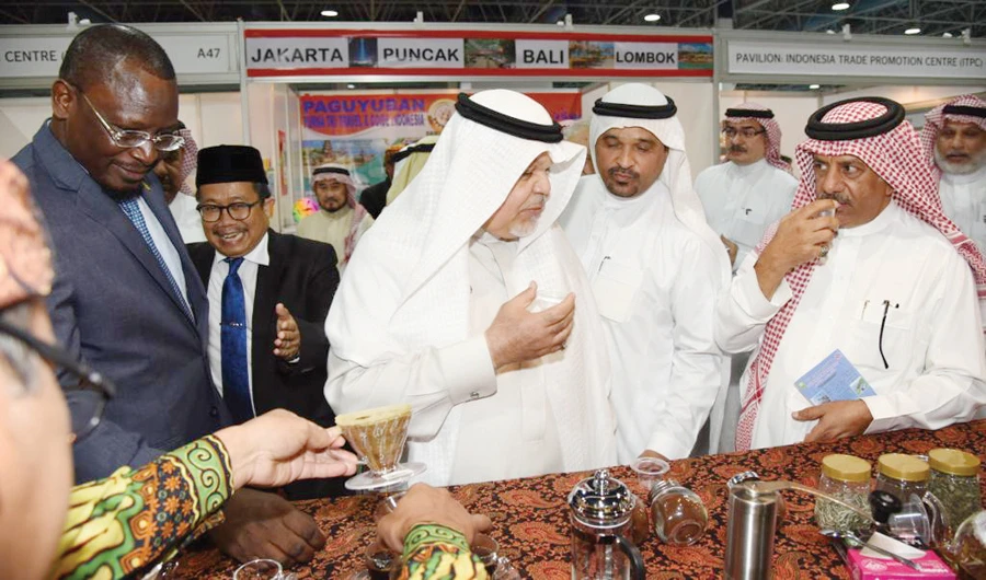 Ambassador Jamal Balkhoyor, second left, with guests. (Photo/Supplied)