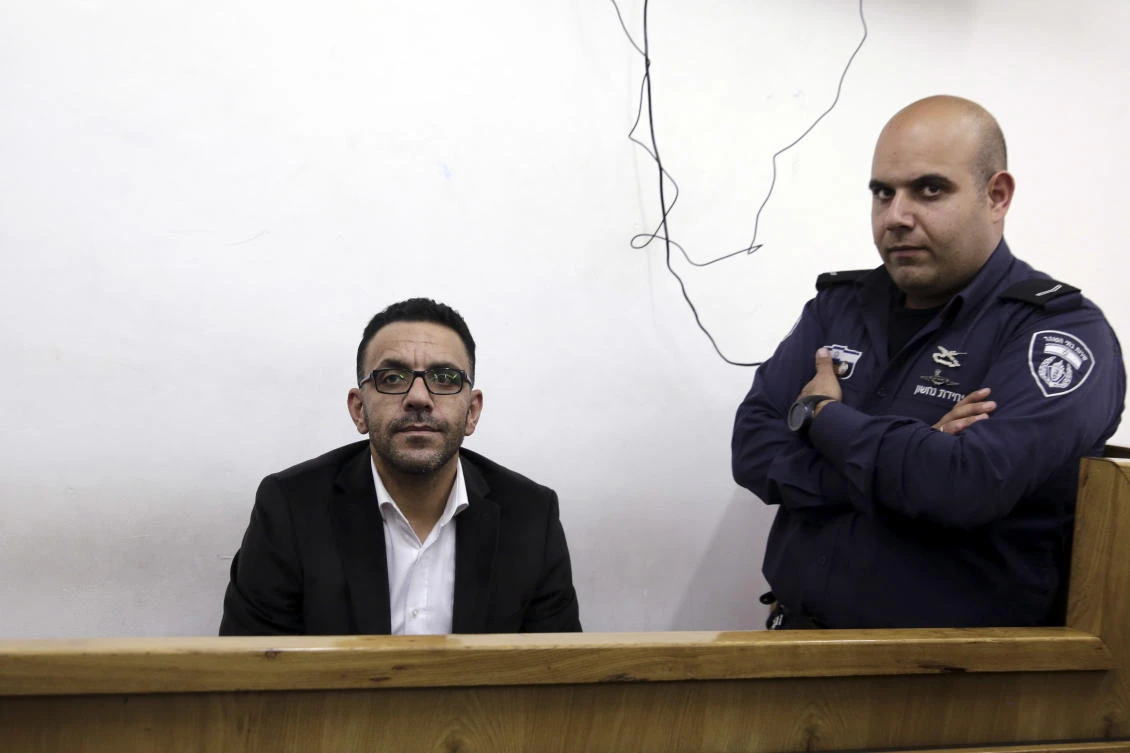 Palestinians’ Jerusalem governor Adnan Ghaith could leave custody on bail and on condition he not enter the West Bank for two weeks. (AP)