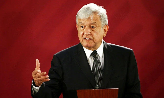 Mexico's new President Andres Manuel Lopez Obrador holds a news conference at National Palace in Mexico City, Mexico December 3, 2018. (REUTERS)
