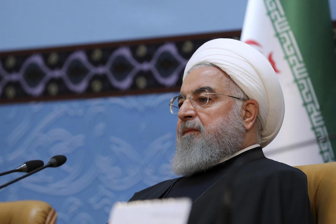 In this photo released by official website of the office of the Iranian Presidency, President Hassan Rouhani attends an annual Islamic Unity Conference in Tehran, Iran, Saturday, Nov. 24, 2018. (AP)