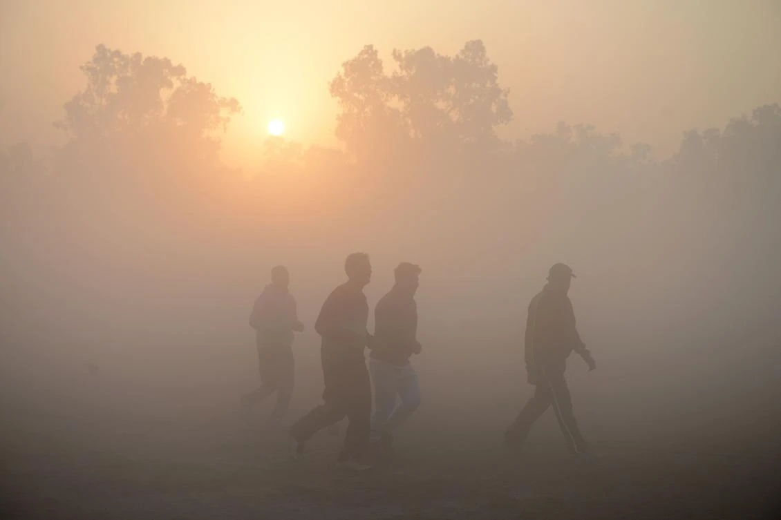 Smog levels spike during winter in northern India, when air quality often eclipses the World Health Organization’s safe levels. (AFP)