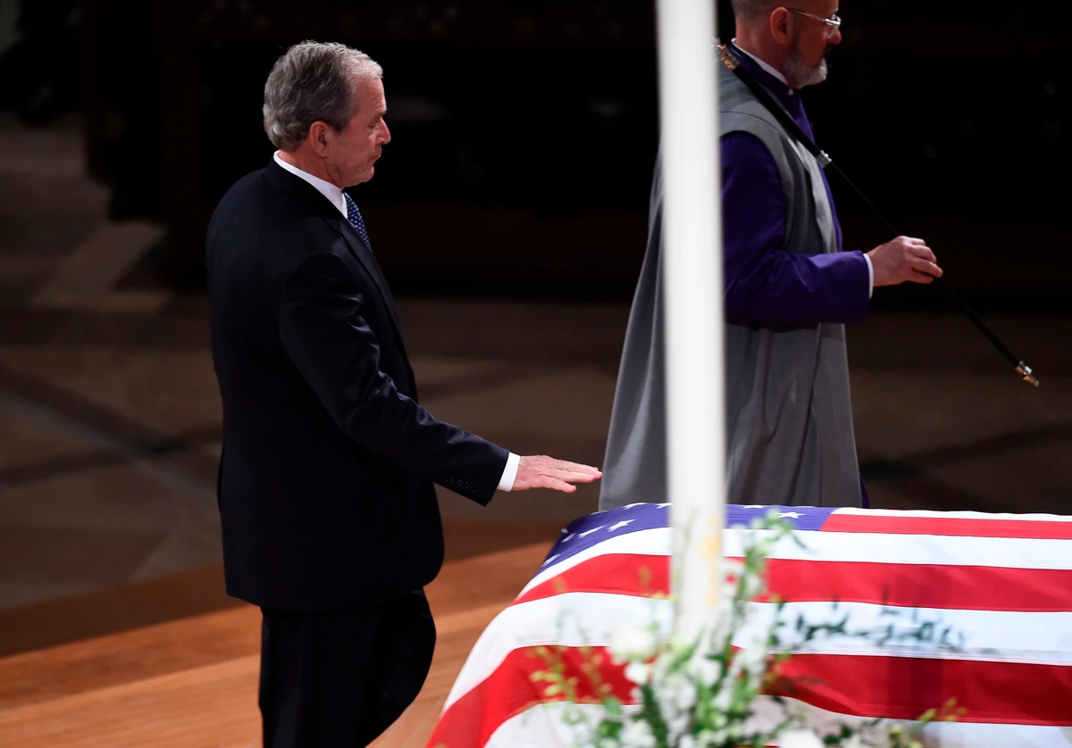 Friends, family unite at cathedral for funeral of George H.W. Bush