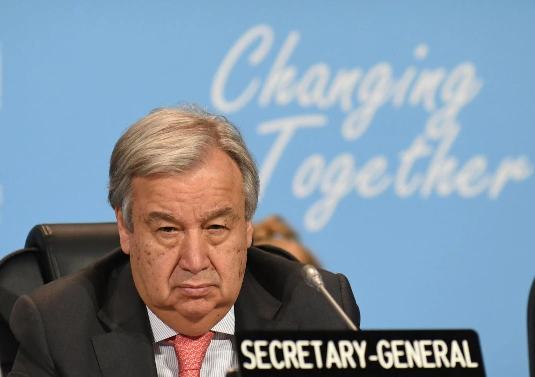 The United Nations' Secretary-General Antonio Guterres attends a session of the COP24 summit on climate change in Katowice, Poland, on December 4, 2018. (AFP)