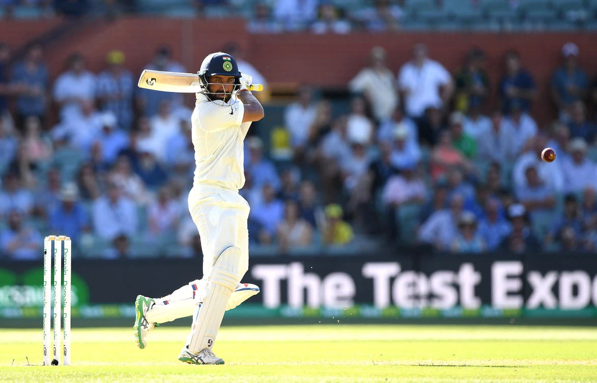 Brilliant Cheteshwar Pujara ton spares India’s blushes on day one of first Test against Australia