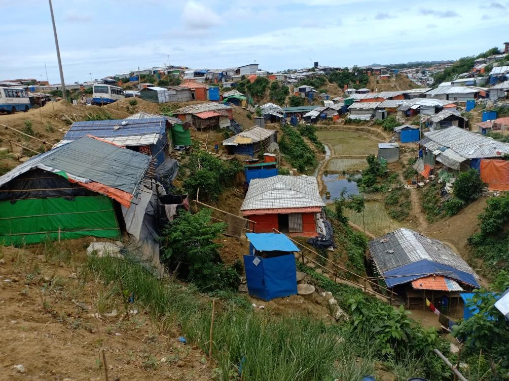 An aerial view of the squalid Rohingya camps at Cox's Bazar, Bangladesh which accommodate more than one million refugees. (AN photo)
