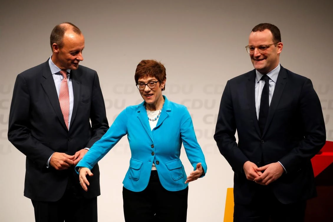 Candidates hoping to succeed Angela Merkel as leader of her CDU party have sparked outrage in Germany with controversial proposals on migration as they scramble to distance themselves from her liberal refugee policy. (AFP)