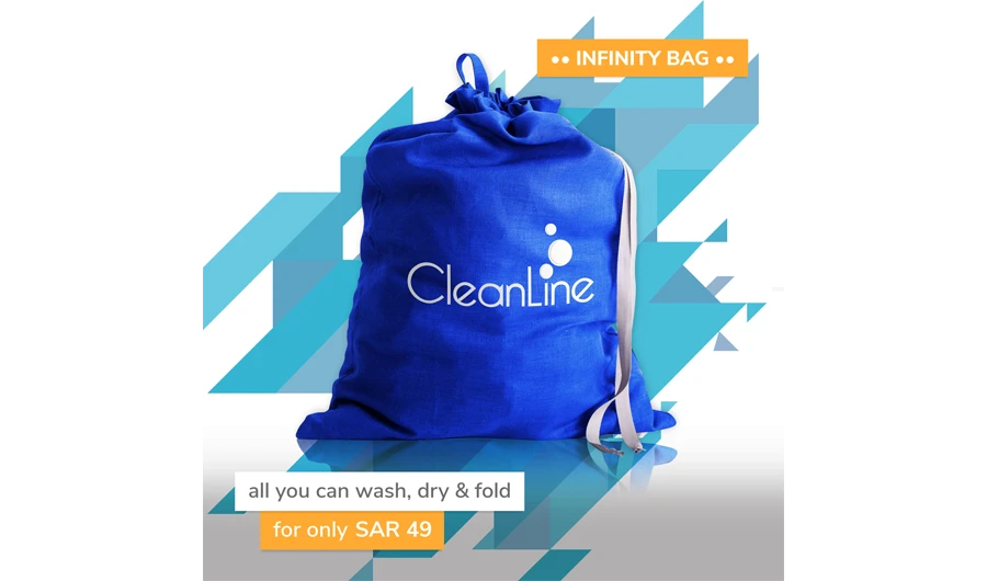 The Infinity Bag service, being first-of-its-kind in Saudi Arabia, can be used for gym clothes, lounge wear, undergarments, towels, or any other garments.