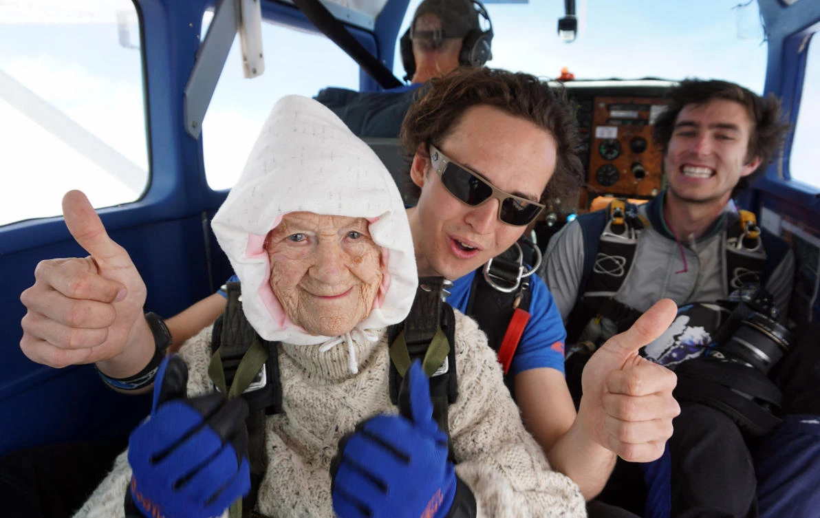 102-year-old great-granny becomes ‘oldest’ skydiver