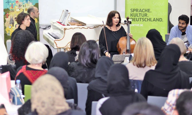 German artists perform at Goethe-Institut in Riyadh on Tuesday night. (Photo/Supplied)