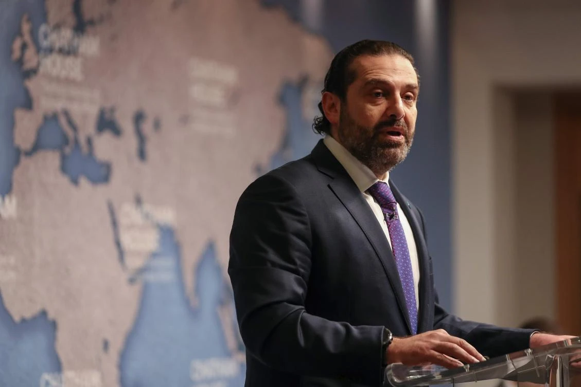 Lebanese Prime Minister Saad Al-Hariri spoke of the pressing need to restore the nation’s finances at the conference in central London on Thursday. (AFP)