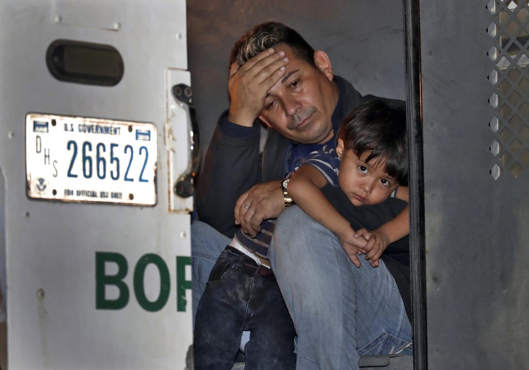 The Border Patrol has seen an increasing trend of large groups of immigrants, many with young children, walking up to agents and turning themselves in. (File/AP)