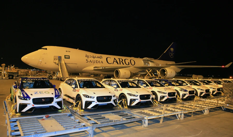 The cars, spares and the various equipment were carried from several European destinations to Riyadh.