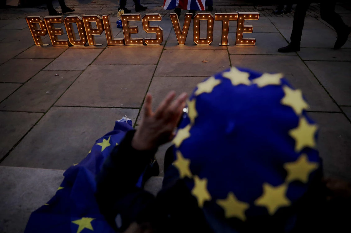 With time growing short toward Britain's scheduled March 29 departure, it remains unclear whether the country will leave with a deal or crash out with no deal. (File/AP)